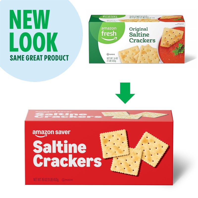 Amazon Saver, Saltine Crackers, 16 Oz (Previously Amazon Fresh, Packaging May Vary) - Image 2